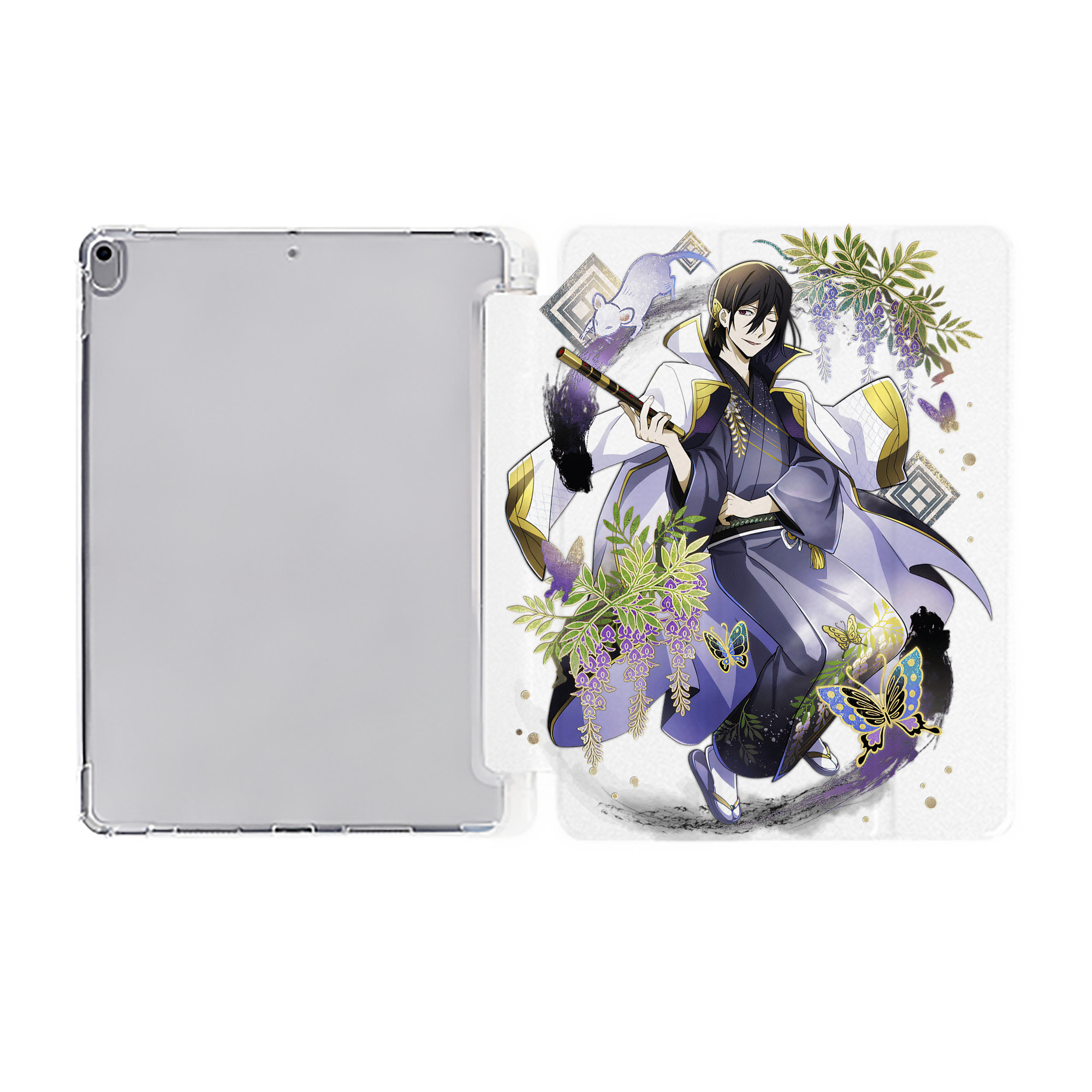 （画像用） 文豪ストレイドッグス Bungo Stray Dogs IPad ケース ペン収納付き 三つ折りスタンド PUレザー×シリコン 対応機種9.5/10.5/10.9インチ